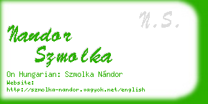 nandor szmolka business card